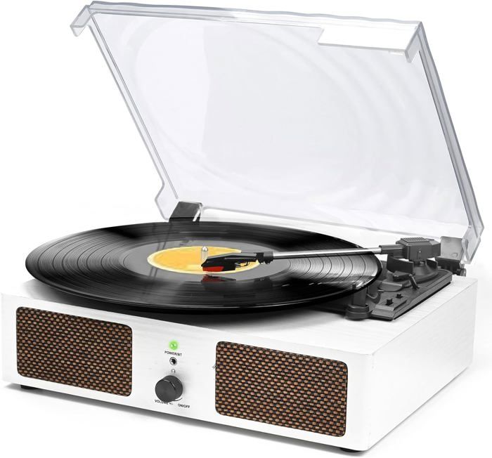 Platine Vinyle BIGBEN TD115CSPS - Tourne-disque Encodeur Avec Enceintes Sans Fil - Transparent