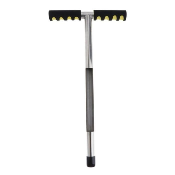 Sonde échantillonneuse De Sol En Acier Inox 304 - Longueur 105 Cm, Bouche 50 Mm, Avec Pédale - Pour Jardin, Pelouse, Analyse De Terre