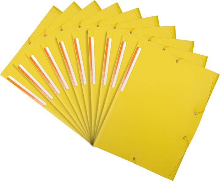 Lot De 10 Pochettes Plastique A4 Avec étiquette Et Zip - Porte-documents étanches Pour Bureau, école | Rangement Factures Reçus