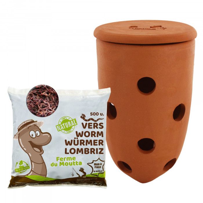 Lombricomposteur - WORMacotta - 11L - Composteur en Terre Cuite