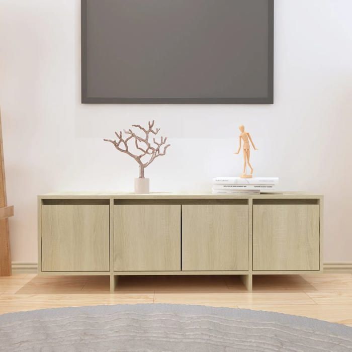 Meuble TV-Banc TV chêne sonoma 120x30x405 cm bois dingénierie