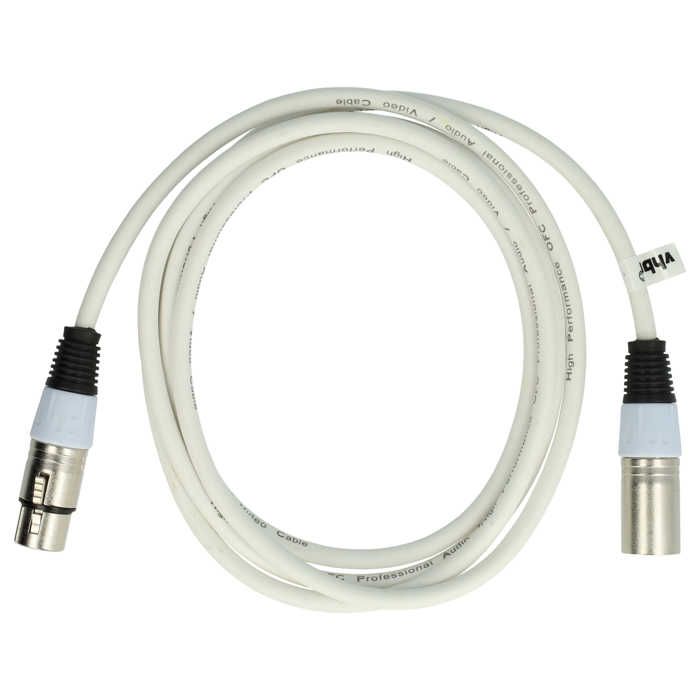 Câble DMX 4 Broches XLR Mâle/Femelle GINTOOYUN 1.8m - Pour Éclairage Scène, DJ, Audio - Connecteur Métallique