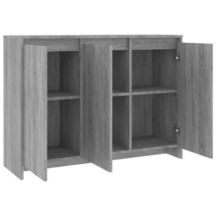 Promotion mai * Buffet bahut - Armoire de rangement - Sonoma gris 102x33x75 cm EU5102813015
