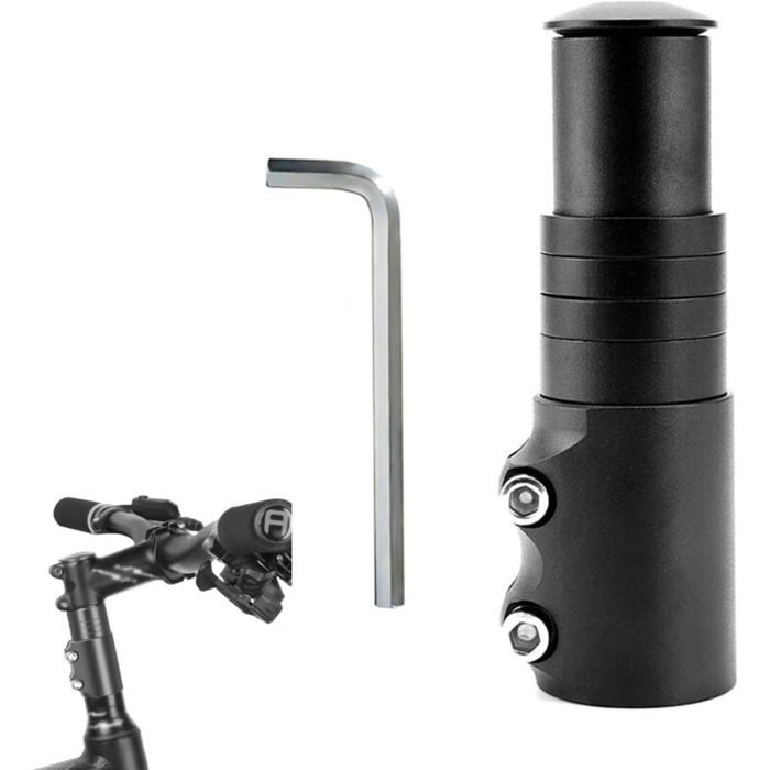 Rehausseur De Guidon Vélo 28,6 Mm – Alliage Alu, Hauteur Réglable, Montage Facile