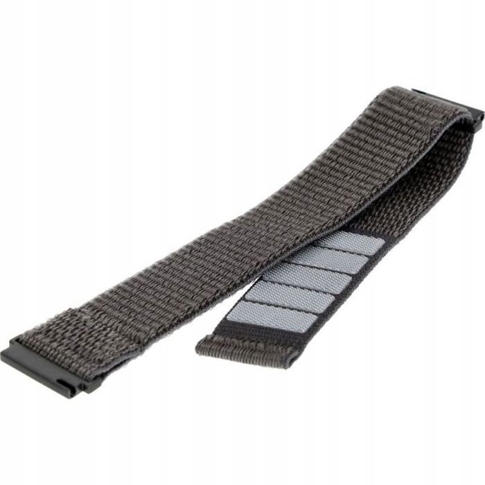 Fixed Bracelet sport fixe à attache rapide 20 mm pour montre connectée 160-210 mm Gris foncé Nylon