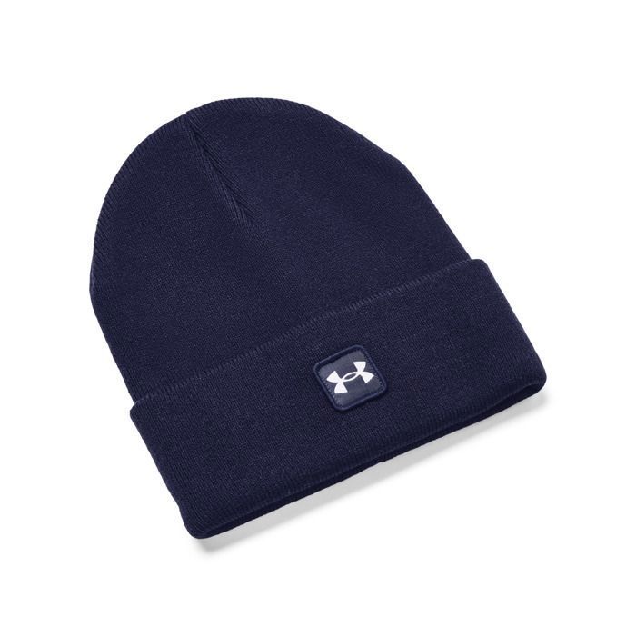 Bonnet - UNDER ARMOUR - Halftime Cuff - Bleu - Acrylique côtelé - À ...