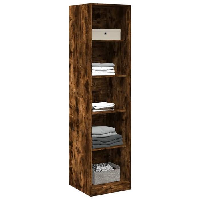 Brun Garde-robe JILLS Armoire penderie Pour chambre vieux bois 50x50x200 cm bois dingénierie LV1386