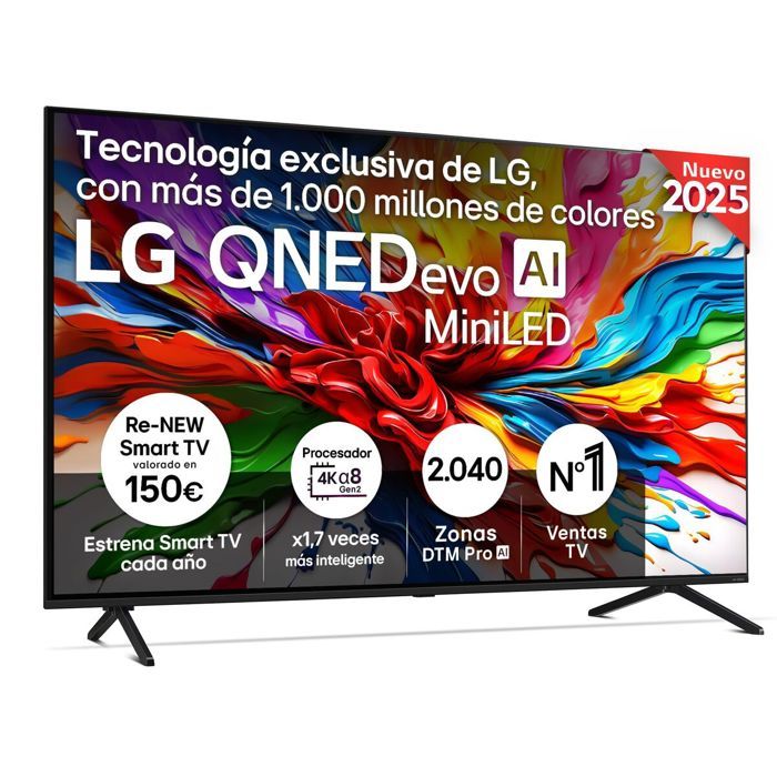 TV intelligente LG 65QNED92A6A 4K Ultra HD 65 LED TELEVISEUR LED