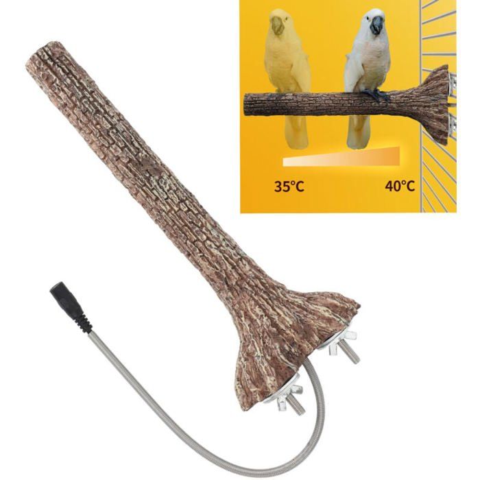 Plate-Forme Chauffante pour Perchoir à Oiseaux Température Constante 5 W sans Danger pour Petits Animaux de Compagnie Accessoire