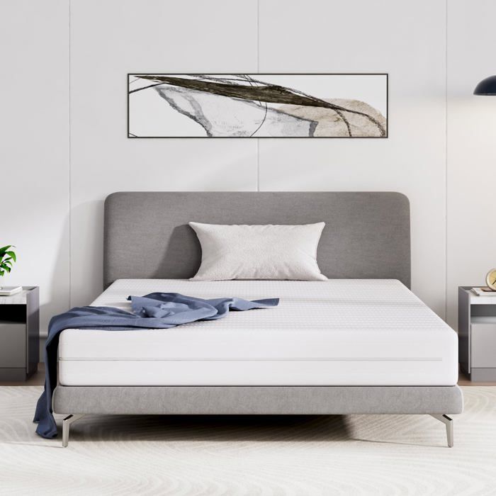 Matelas en mousse de bambou - Avenco - 140x190 cm - Hauteur 14 cm - 7 zones de confort - Double face
