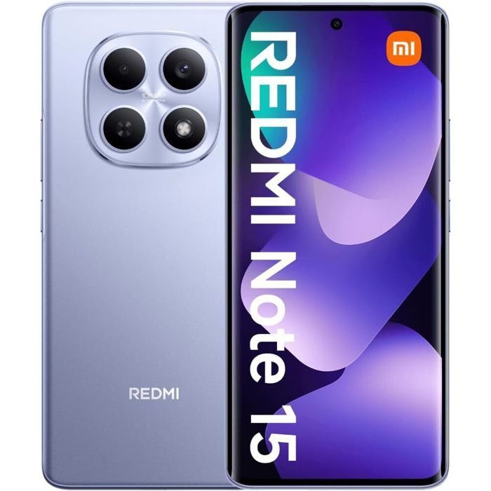 Smartphone Xiaomi Redmi Note 15 4G 8Go Ram 677 AMOLED Appareil Photo 108 MP Batterie 6000 mAh Version globale - vue 3