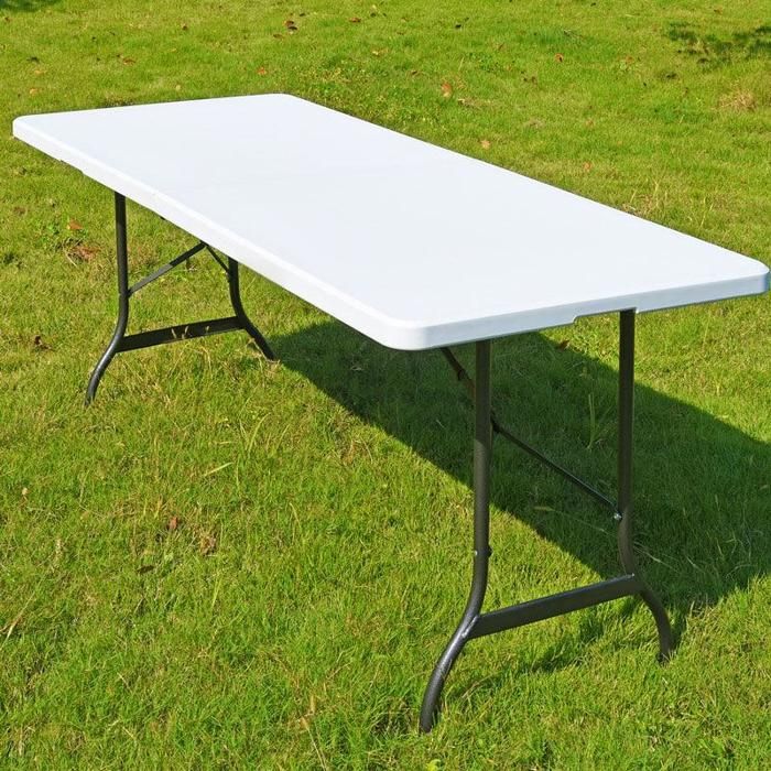 Table Pliante - Table Buffet Pliable Pour 8 Personnes Table de Fête Portable Pour Jardin/terrasse/balcon/camping