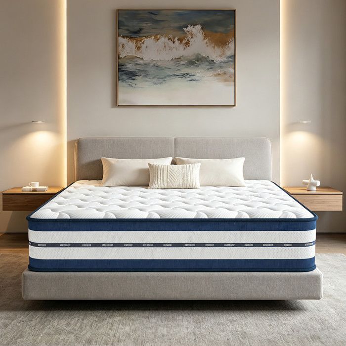 Matelas 140x200 cm Épais 28cmMousse à Mémoire de Forme Fermeté Moyenne Soutien à Haut Rebond Confortable et Durable Respirant