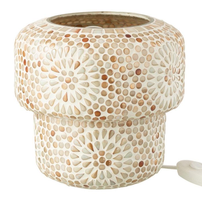 Lampe à Poser Mosaïque Ruthie 19cm Beige