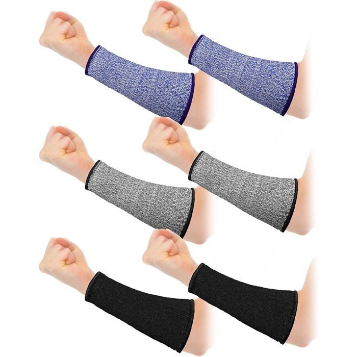 Lot de 6 manchons de bras (3 paires) - Manchons pour les poignets - Manchons pour peaux fines sujettes aux ecchymoses - En EPH - Pro