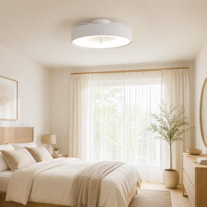 Ventilateur de plafond THOMSON LILA – 7 Pales – Moteur DC silencieux – Ø50 cm – Télécommande incluse