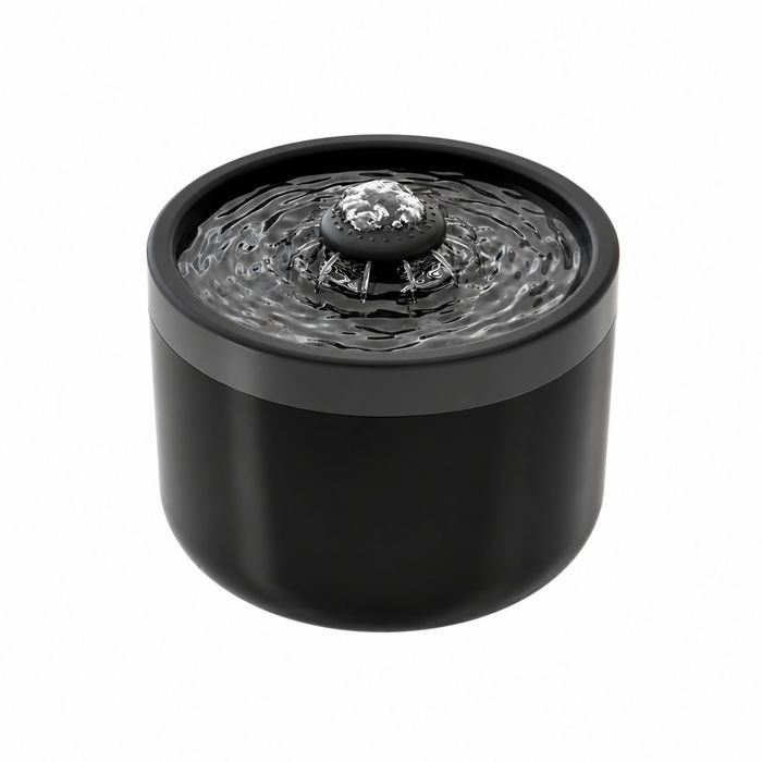 Fontaine à Eau Chat Distributeur Automatique Filtration Multicouche Silencieux Grande Capacité 1 8L pour Chien et Chat Noir