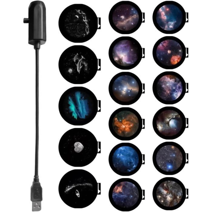 Projecteur de ciel étoilé idéal pour les chambres lampe USB de la série astronomique 17 films intégrés
