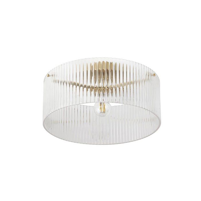 Plafonnier - Lucande - lampe de plafond - Verre - transparent laiton