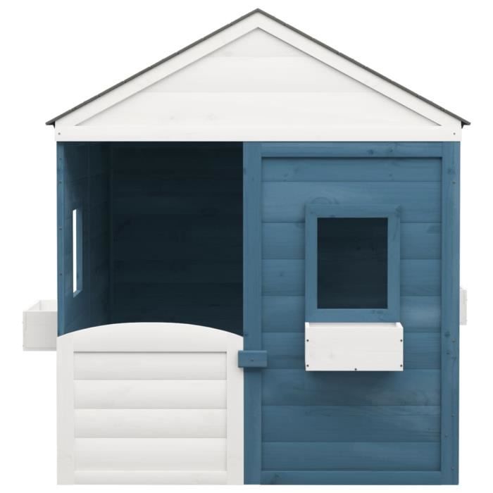 Maison De Jeux Enfant - Jeu Plein Air Maisonnette Enfant - Dim. 204L X 107l X 140h Cm Bois Sapin Pre Huile