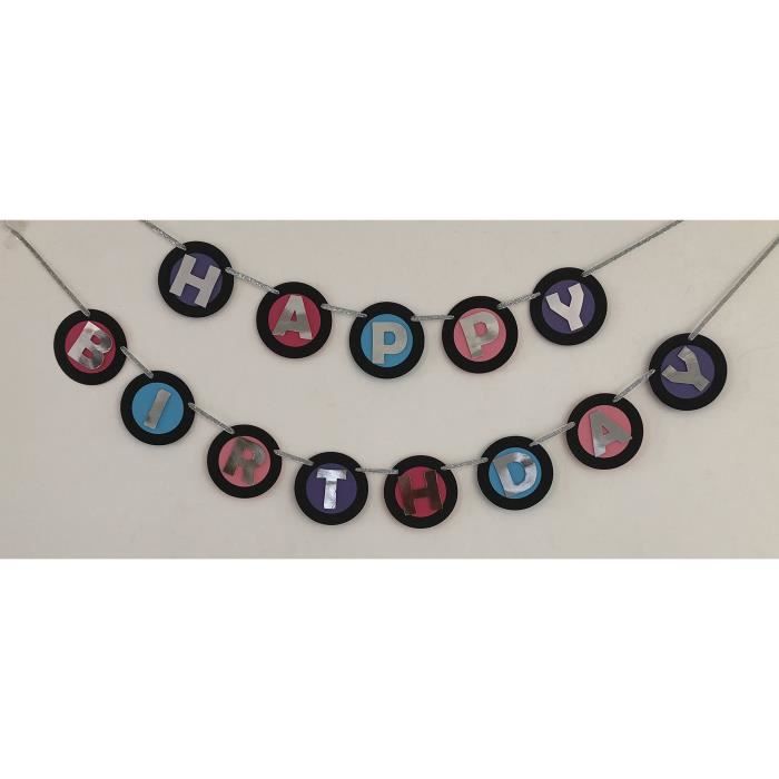 Support A Decorer Z8dcf Joyeux Anniversaire Bannieres Rockstar Musique Theme Retro Party Decorations Cdiscount Beaux Arts Et Loisirs Creatifs