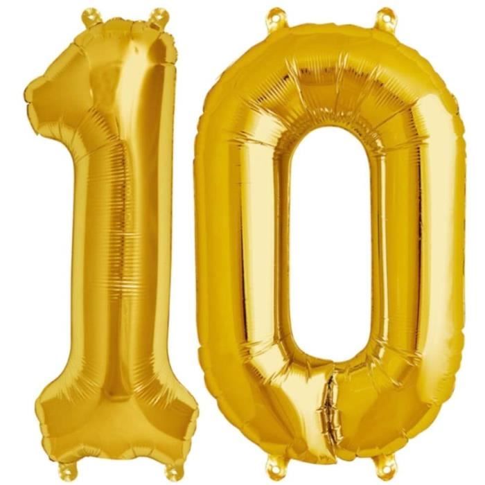 10 Nombre Ballon 10ème Anniversaire Décorations Ballons dOr Ballons  dAnniversaire 10 Ans Décoration dAnniversaire 10 Décoration dAnniversaire -   Canada