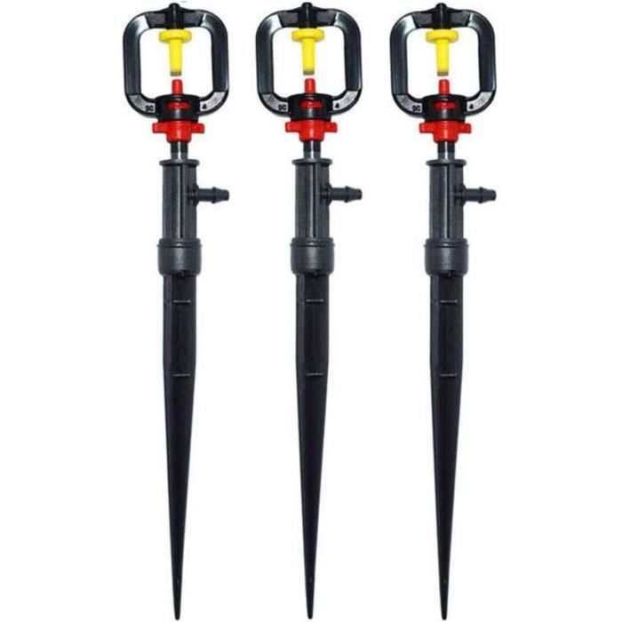 Kit Irrigation : 12 Buses Brumisatrices Réglables 20cm + 12 Connecteurs En T + 12 Bouchons - Diamètre 8mm - Laiton Et Plastique