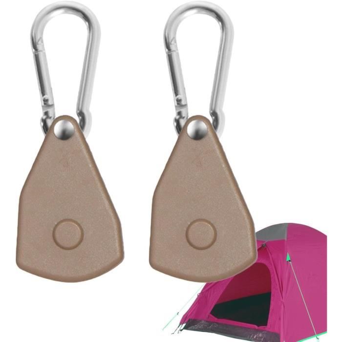 10PCS Tendeur de Tente 1 Trous Tendeur de Corde de Hauban Alliage d’Aluminium Camping randonnée
