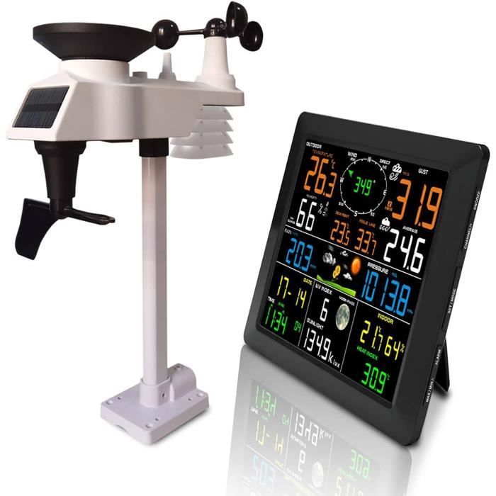 Station Météo Professionnelle Sainlogic 10 En 1 - Capteur Solaire Extérieur - Écran Couleur