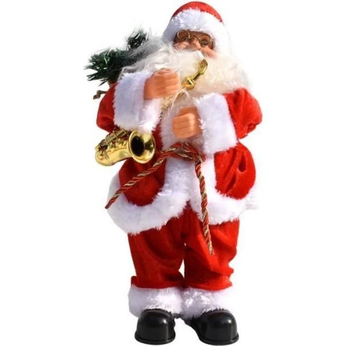 Père Noël Dansant et Chantant-Décoration pour Les fêtes de Fin d'année Automate Père Noël Décoration Musical Décor Classique Cadeau