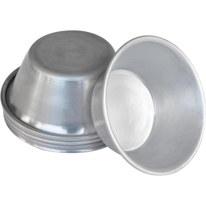 Lot De 20 Moules à Tartelettes En Aluminium Réutilisables - Pour Pastéis De Nata, Cupcakes, Flans - Avec Pinceau En Silicone