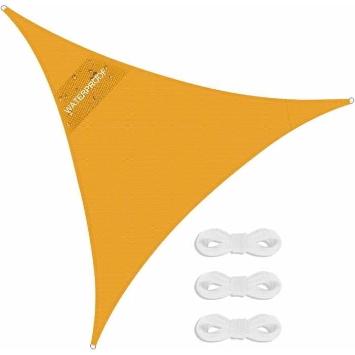 Voile D'ombrage Triangulaire Imperméable Hitopin - 2x2x2 M, Protection UV 95% - Pour Jardin, Terrasse, Piscine - 8