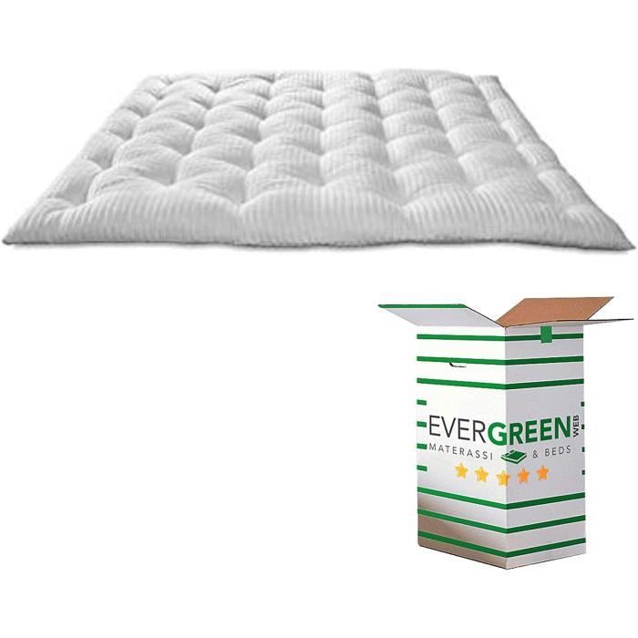 Surmatelas Hypoallergénique Surmatelas Mémoire De Forme 7 Cm - Lit Double 170x200 Cm - Hypoallergénique, Déhoussable - Modèle CUPID H7 Surmatelas Confortable Double 170x200