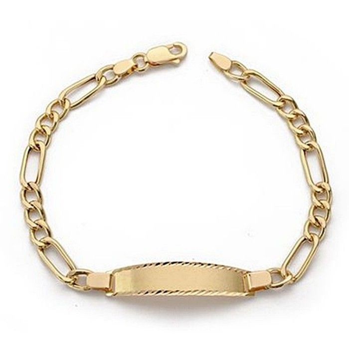 Gourmette chaîne 18k 18cm. 3x1 lien alternatif enfant fermoir
