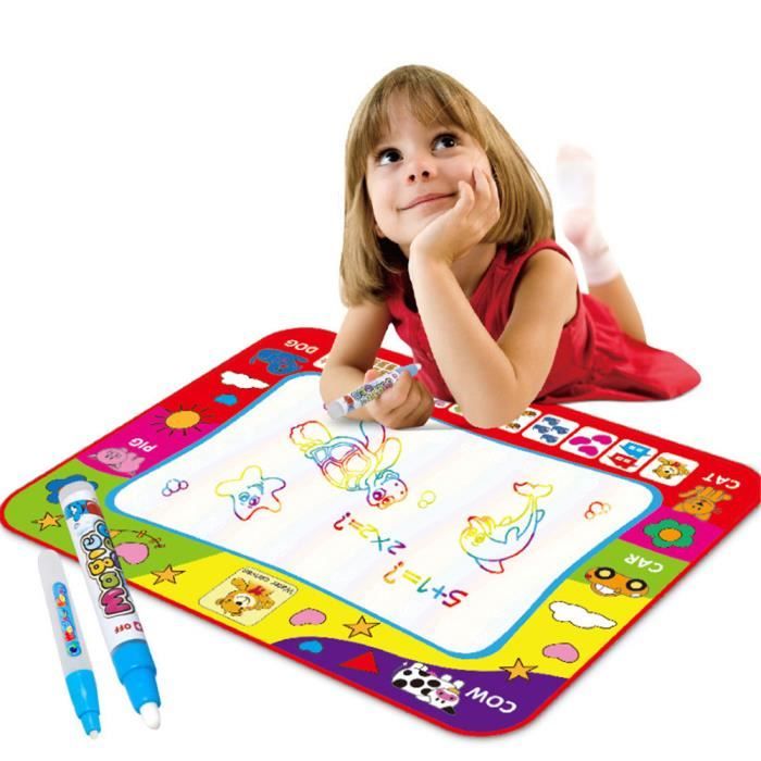 Tapis Magique De Griffonnage De L Eau Avec Des Nuances De Couleur Arc En Ciel Planche De Tapis De Dessin De L Eau Des Enfants Cdiscount Jeux Jouets