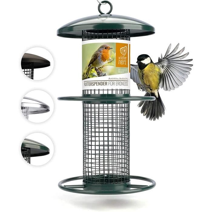 GABRIELLE Mangeoire Oiseaux Exterieur En Bois,Maison Oiseaux, Mangeoire à Oiseaux, Distributeur