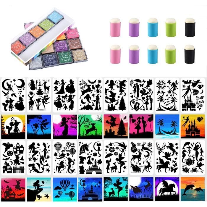Ensemble de modèles de pochoirs de peinture EasyLife, y compris 16 pochoirs de peinture creux