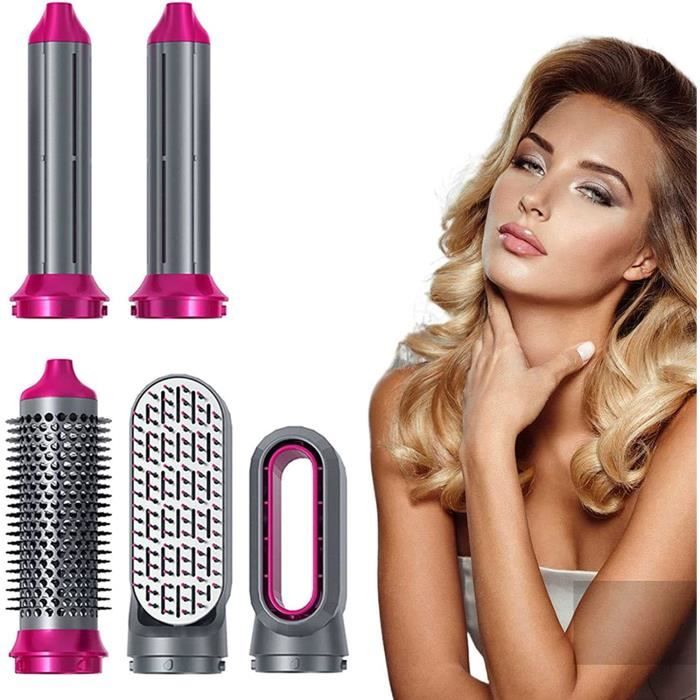Brosse Soufflante 5 en 1 Sèche Cheveux Volumisant Brosse Coiffante Brosse Chauffante Et Brosse Air Chaud Portable Négatif ION A170