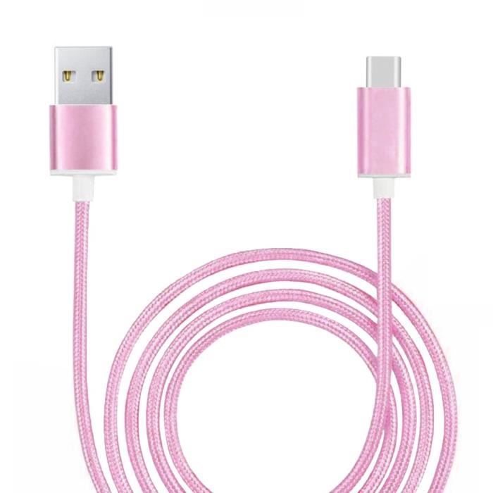 Câble Type C Honor Play 7T Pro Nylon Tressé Synchro Rapide Transfert de données