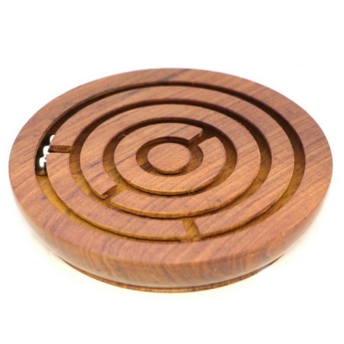 Aceirropy Labyrinthe En Bois - Puzzle Jeu De Société - Éducatif Pour Enfants Et Adultes - 18x18cm