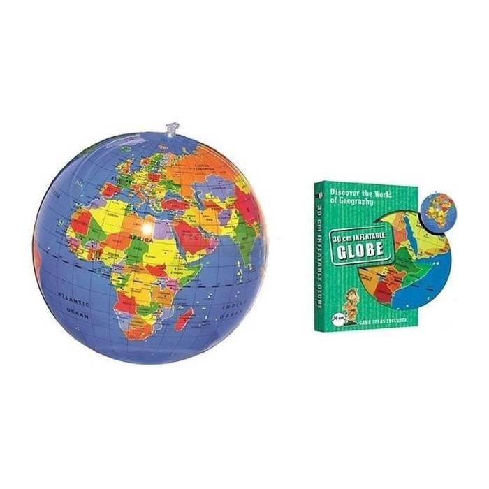 toymytoy Globe terrestre gonflable en anglais pour cadeau fête du jour des enfants 