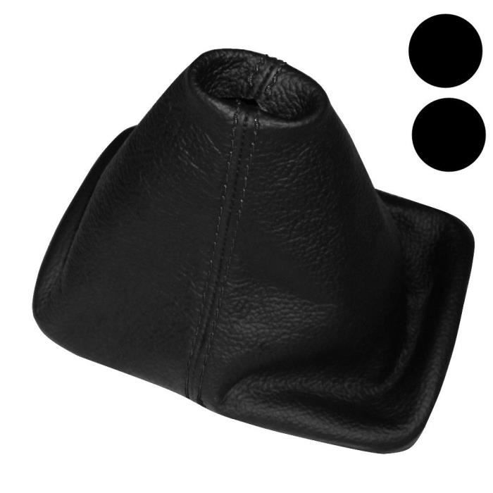 Coutures/Surpiqûres: Noires Soufflet de Levier de Vitesse en 100% CUIR véritable Couleur du Cuir: Noir AERZETIX 