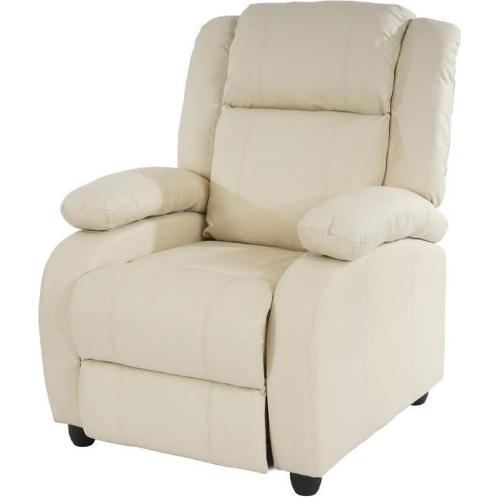 Cribel DISA A Fauteuil Relax en Similicuir Beige