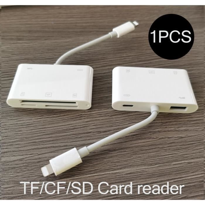 Apple Lightning vers SD & TF Card Lecteur double fente pour iPhone