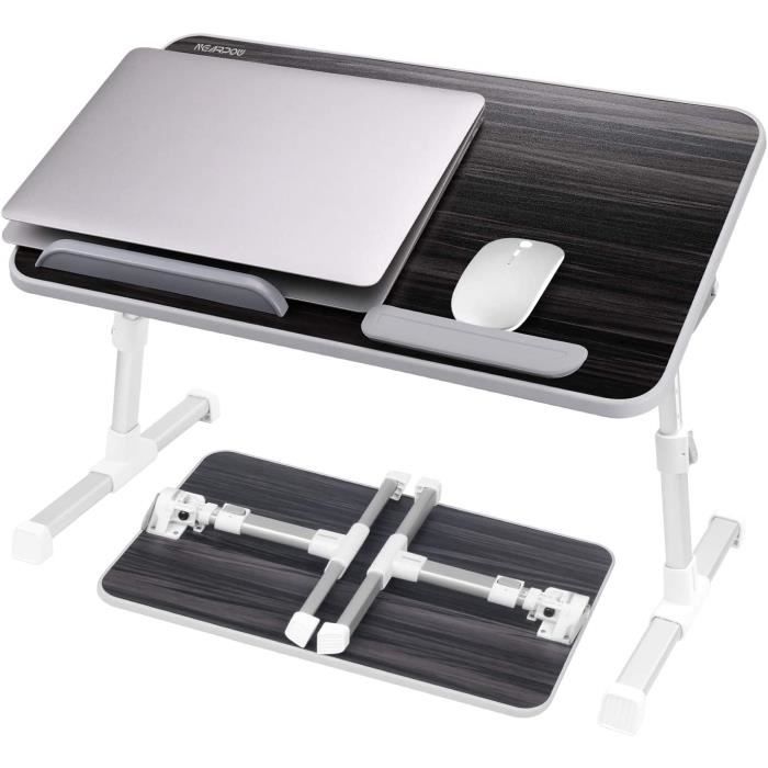 Table Pliante Pour Ordinateur Portable - Plateau Multifonction Pour Lit, Canapé, Bureau - Design Pratique Avec Porte-gobelet