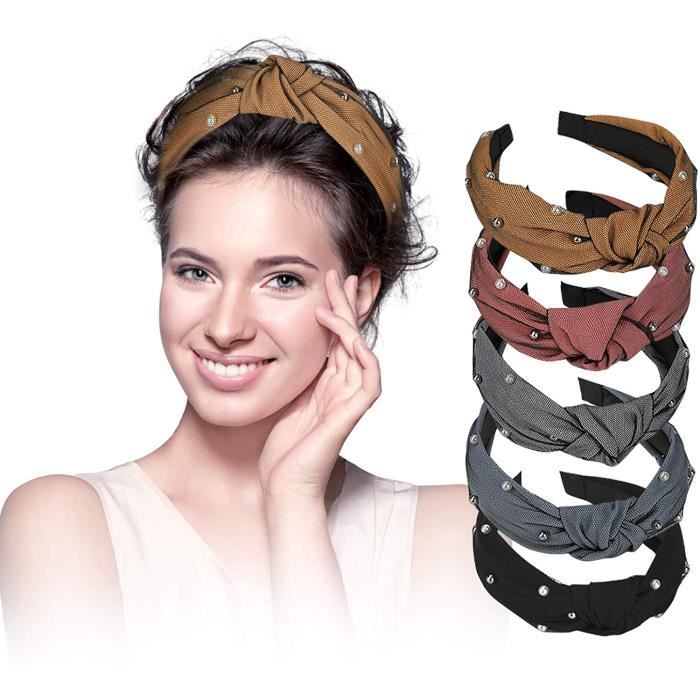 Bandeau Cheveux Femme, Lot de 5 Bandeaux de Perles, Boho Bandeaux pour Les  Femmes Fleur Vintage Imprimé Serre Tête, Hair Accessoir - Cdiscount Au  quotidien