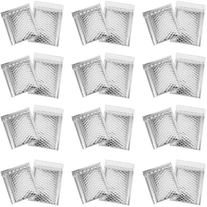 100 Padded Bubble Mailers 8.5x12" | Glamour Pink Metallic Exterior Self Sealing Envelopes - View #11