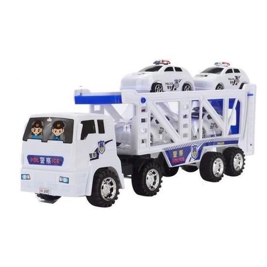Grande remorque à deux étages avec quatre mini-voitures de police pour  transporter les jouets de gros camion J023DA - Cdiscount Jeux - Jouets