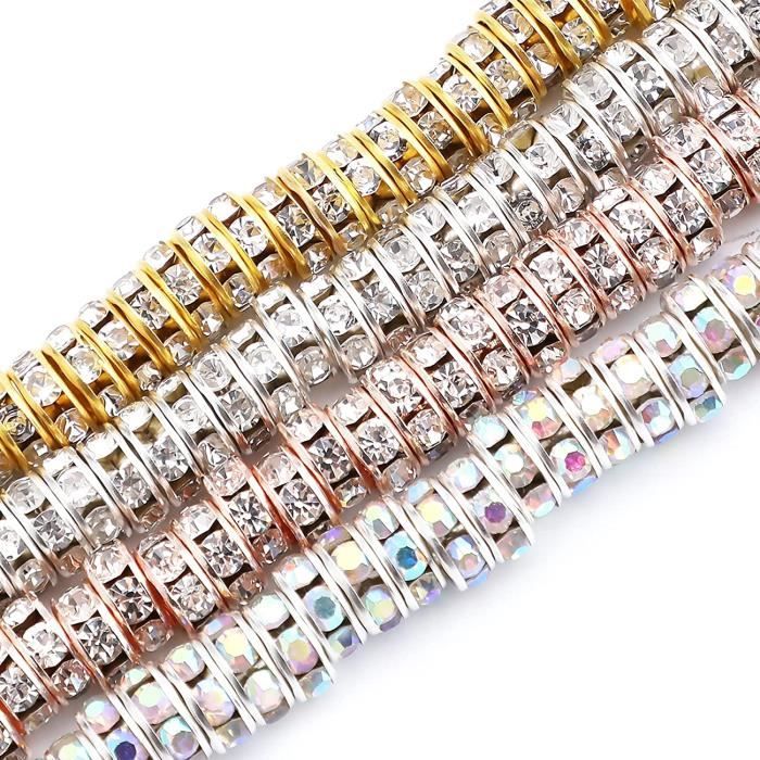Gazechimp Lot de 600pcs Perles Intercalaires Fleur en Métal pour Création de Bijoux Collier Bracelet 