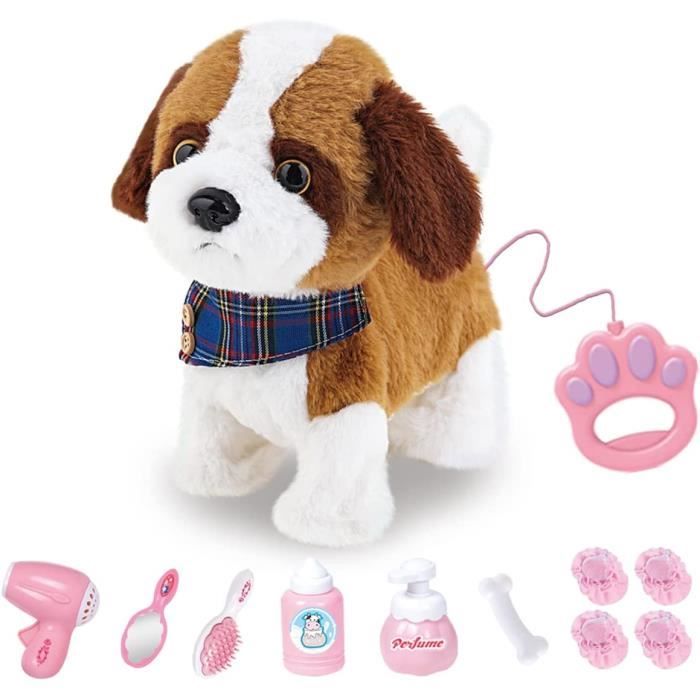 Peluche Jouet Chiot Électronique Interactif Chien de Compagnie